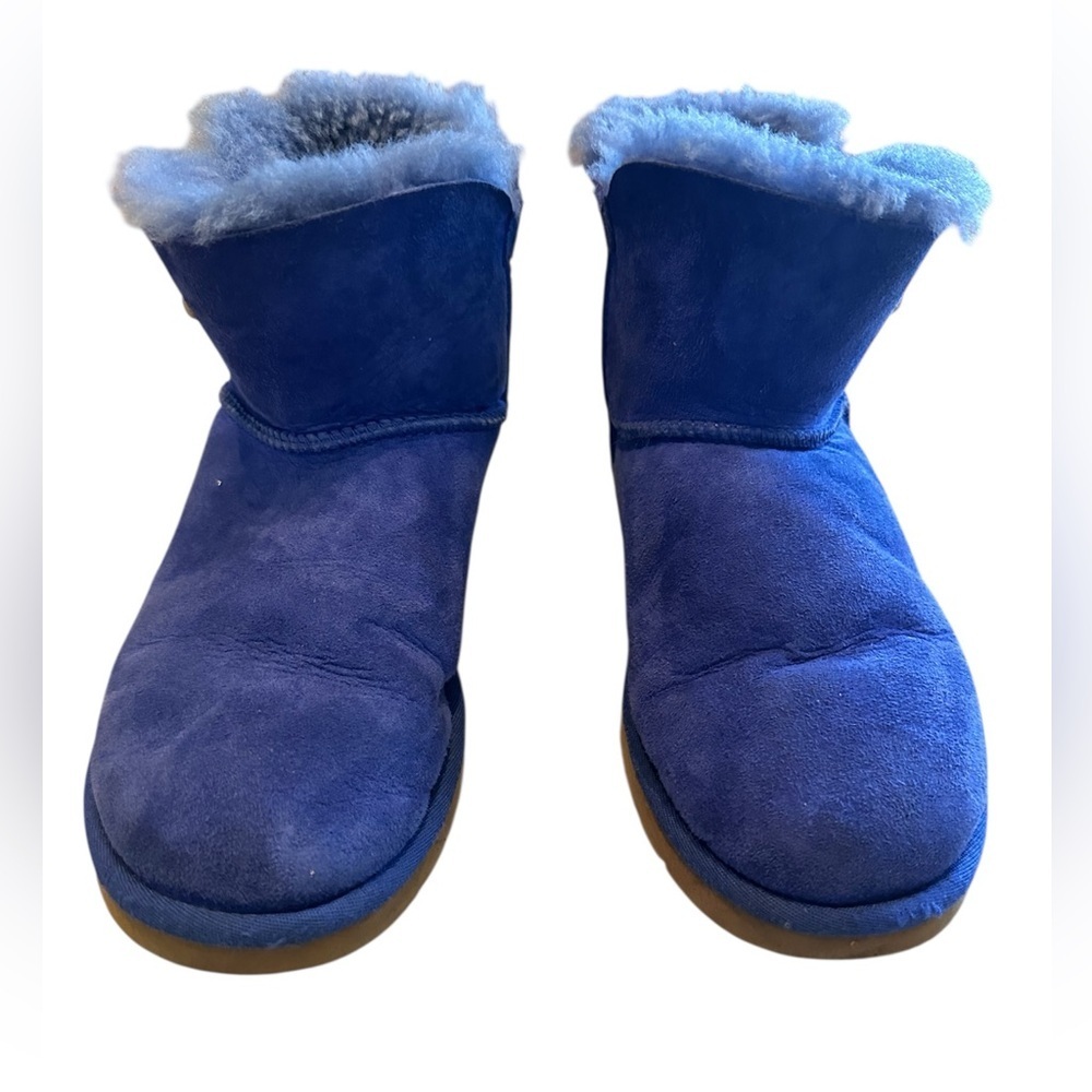 UGG Mini Bailey Button Blue Size  8